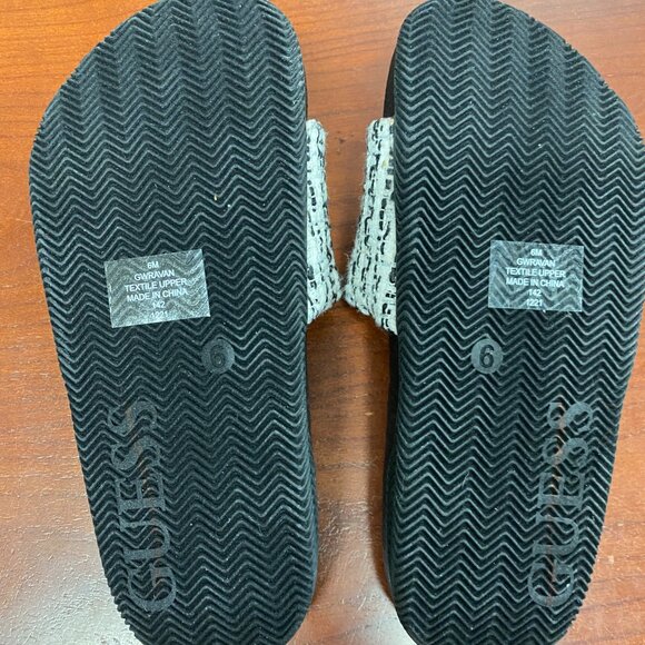 New! GUESS Women's Ravan black and white Tweed Sandal Size 6 - Picture 5 of 5